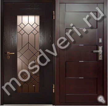 Уличная дверь со стеклопакетом TD-98 - купить от производителя Мосдвери Уличная дверь со стеклопакетом TD-98