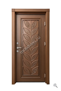 Красивая входная металлическая дверь с рисунком "Ветка" КДД-022 - купить от производителя Мосдвери Красивая входная металлическая дверь с рисунком "Ветка" КДД-022